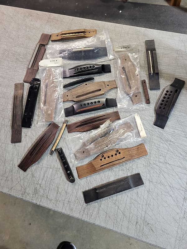 Vintage Harmony Silvertone Kay Wood Acoustic Guitar Bridge Reverb