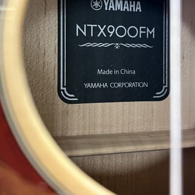 Yamaha NTX900FM Flamed Maple Classical Cutaway with Electronics 2010s - Natural image 2