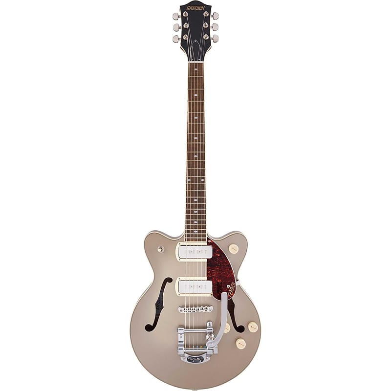Gretsch G2655T-P90 Streamliner Collection Center Block Jr. Double-Cut P90 Electric Guitar with Bigsby, Two-Tone Sahara Metallic and Vintage Mahogany S image 1