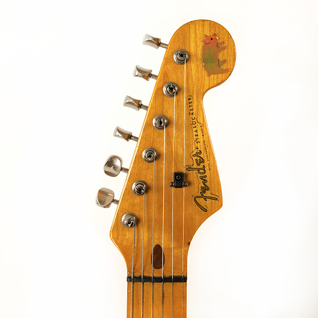 MAKE OFFER Fender Stratocaster 1988 Black Over Metallic Candy Apple Red Billy Corgan Siamese Dream Reverb