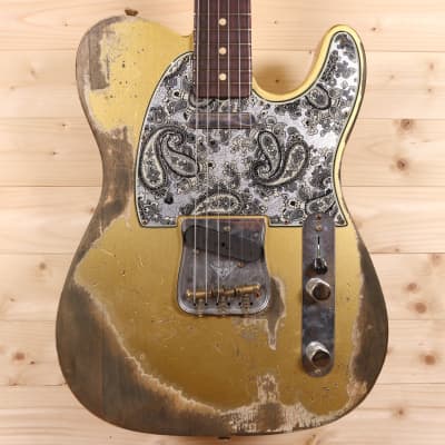 Fender Custom Shop Super Heavy Relic 1960 Telecaster - Aztec gold w/ Black Paisley Pickguard for sale