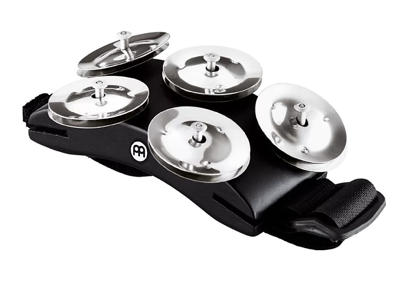 Meinl Percussion Cajon Foot Tambourine with Steel Jingles - Black (CFT5-BK) image 1