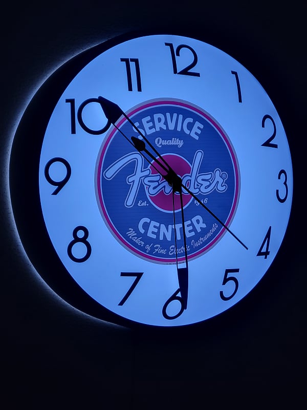 Pam Clocks Fender Guitars Dealer Style Light Up Clock Fender Reverb