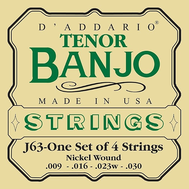 D'Addario J63 Nickel Wound Tenor Banjo Strings (9-23) image 1