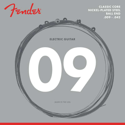 Fender 225L Classic Core Nickel-Plated Steel Ball End Electric Guitar Strings (9-42)