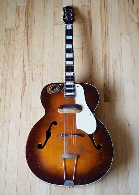 Kay Sherwood Deluxe Archtop Guitar - Late 40's to Early 50's - Sunburst  Finish • LA Vintage Gear