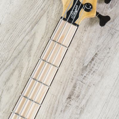 Mayones Slogan Classic 4 4-String Electric Bass Myrtlewood Trans Natural w/ Case image 6