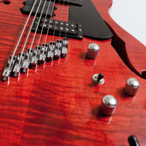 Wes Lambe 8GT 2013 - Novax-style Charlie Hunter 8 String Fanned Fret Dual Output Hollow Guitar/Bass image 13