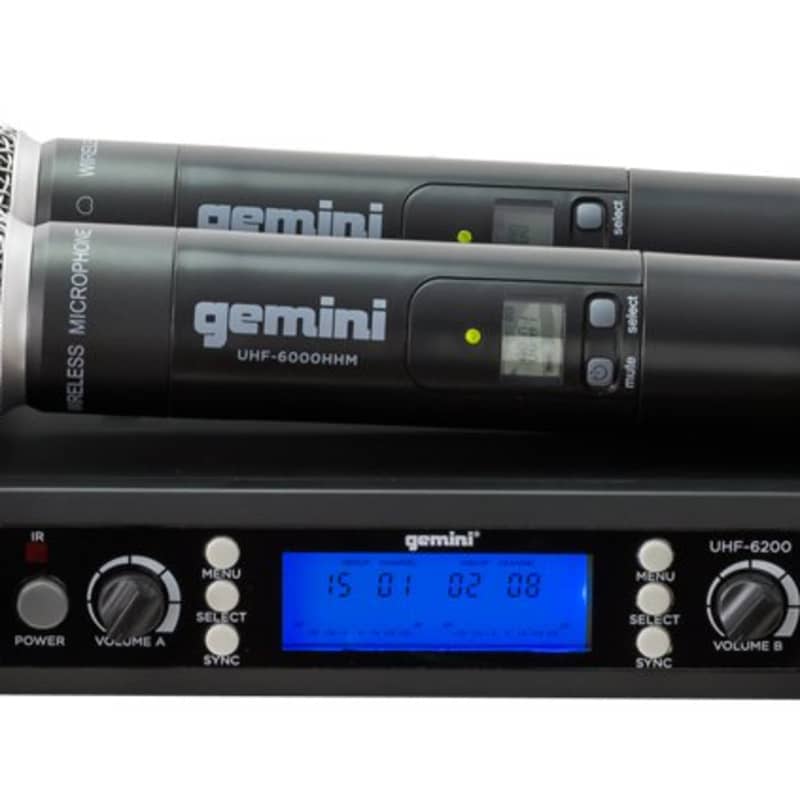 Gemini Sound UHF 6200M Handheld Dual Wireless Microphone System