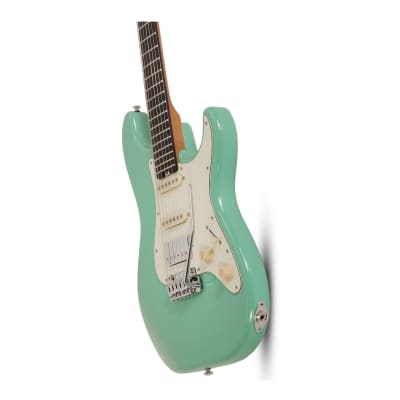 Schecter Nick Johnston Traditional H/S/S 6-String Electric Guitar (Atomic Green) Bundle with Stand, Tuner, Strap, and Cable (5 Items) image 7