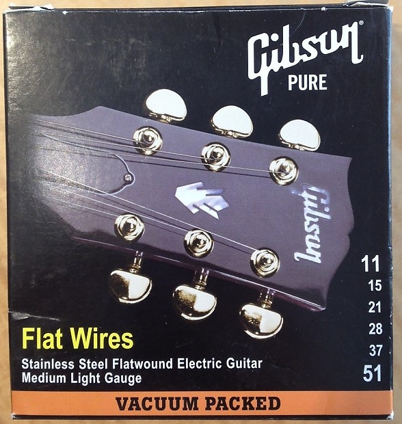 Gibson Flatwire Stainless Steel Flatwound 11 51 Strings Reverb