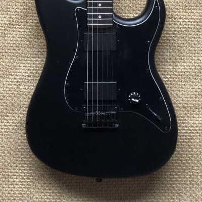 Jet Guitars Jet JS-400 MBK-R S-Style, NAMM Guitar, Wilkinson Trem, Black Satin Finish, Roasted Maple Neck image 1