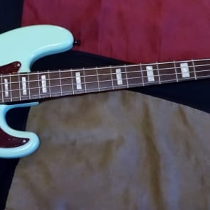 Fender / Warmoth FRANKENSTEIN PJ bass  Surf Green with Wenge neck block inlays image 3