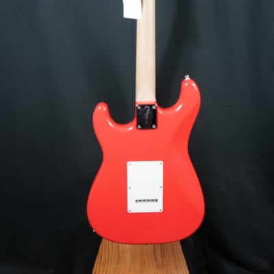 Eklien/Flaxwood Fiesta Klein Red Strat Guitar Bild 13