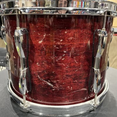 Pearl Export Series 12” Walnut Rack Tom 1990s Cherry Lacquer image 6