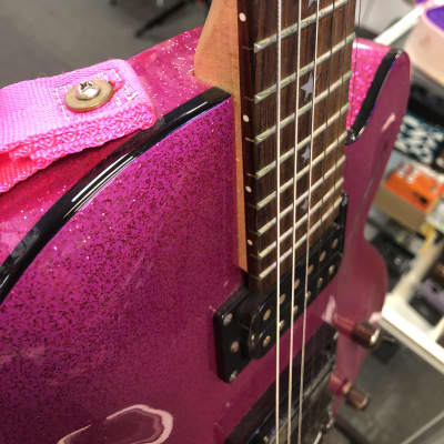 Daisy Rock Atomic Pink Rock Candy with Seymour Duncan Dimebucker, Strap & Case - Pre Owned image 4