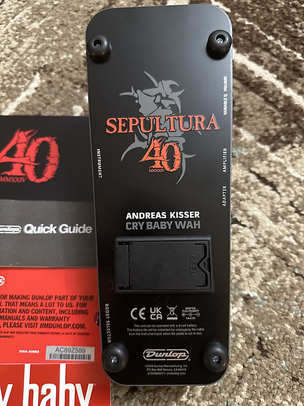 Dunlop AK95MMXXIV Sepultura 40th Anniversary Cry Baby Wah