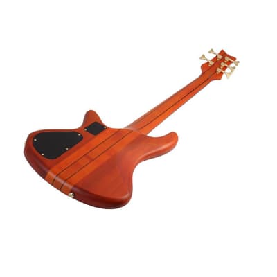 Schecter Stilleto Studio-5 FL 5-String Fretless Bass Rosewood Fretboard Honey Satin image 2