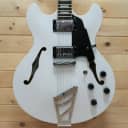D'Angelico Premier DC Semi-Hollow Double Cutaway w/ Stairstep Tailpiece - White