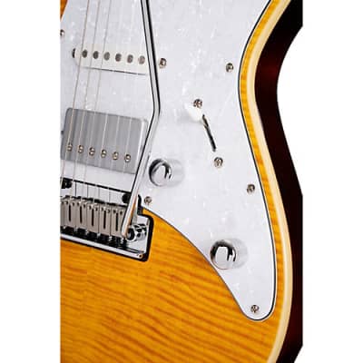 Cort G280 Select Flame Top Electric Guitar Amber image 7