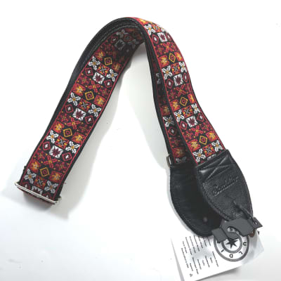 Souldier Guitar Strap (soldier) - Woodstock - Red Saugerties Handmade - Fabric image 1