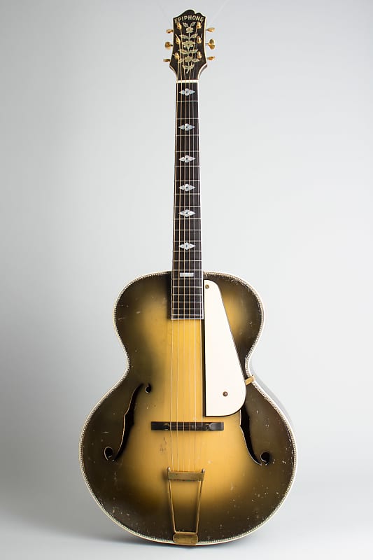 Epiphone  DeLuxe Masterbilt Arch Top Acoustic Guitar (1934), ser. #7664, black hard shell case. image 1