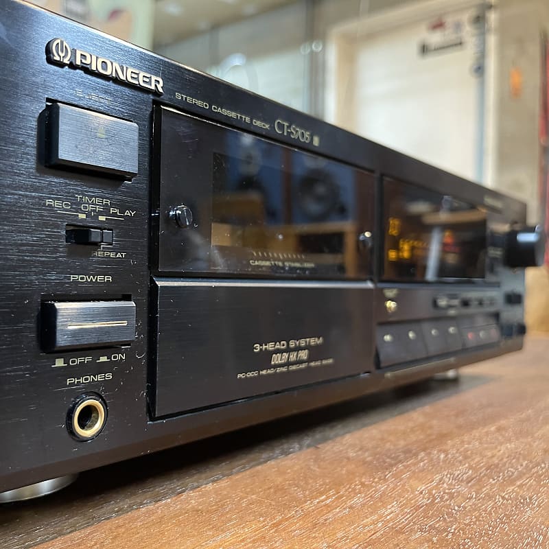 Pioneer CT-S705 *3-Head* Studio Quality - Stereo Cassette Deck (1989) Black image 1