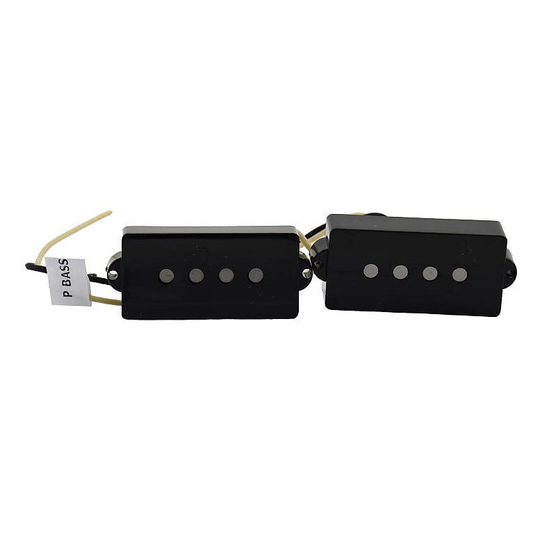 Fralin P Bass Style Pickup Set, Stock Output, Black Covers Reverb