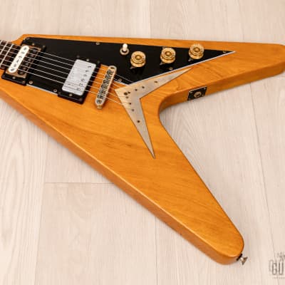 1978 Greco FV-900 Flying V Vintage Guitar Natural w/ Case, Japan Fujigen, Rocket Roll Sr image 9