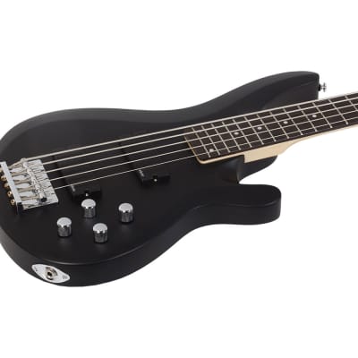Schecter C-5 Deluxe Bass Guitar - Satin Black image 5