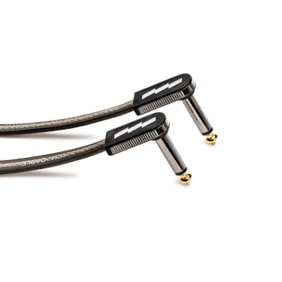 EBS HP-28 Black Gold Flat Premium Patch Cable 11.02-inch Angle-Angle image 2