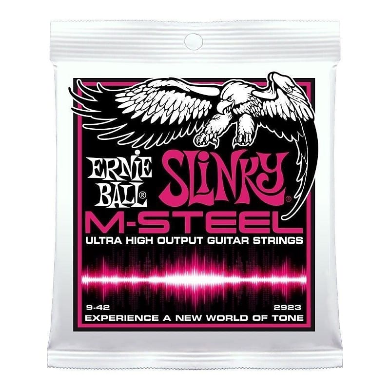 Ernie Ball #2923 M-Steel Super Slinky Electric Guitar Strings  Gauge .009-.042 image 1