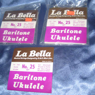 La Bella Three (3) Sets of Baritone Ukulele Strings image 1