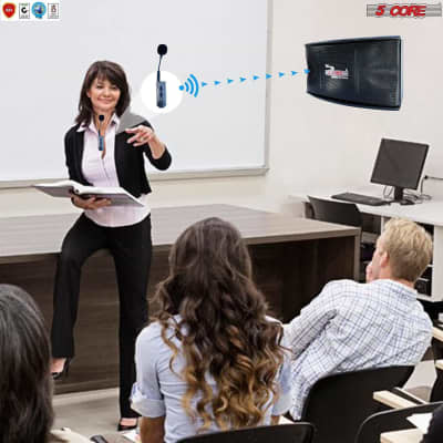 5 Core Voice Amplifier 200W Active Portable PA Speaker System w Wireless Lavalier Microphone • Personal Active PA System w EQ Control • AUX • 2 Mic Input for Teaching Conference Meeting- 5C APS image 11