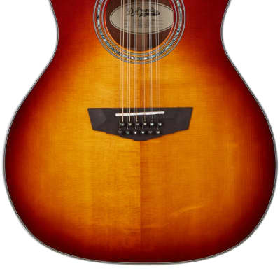 D'Angelico Guitars Premier Fulton 12-String Acoustic-Electric, Ovangkol Fretboard, Iced Tea Burst, Mint for sale