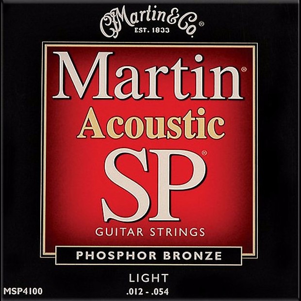 Martin MSP-4100 SP 92/8 Phosphor Bronze Light Acoustic Strings image 1
