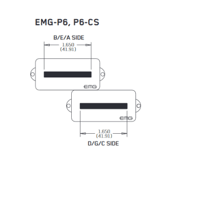 EMG P6-B 6-String P Bass Pickups