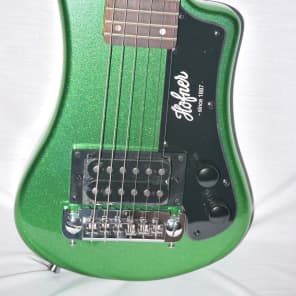Hofner Shorty Electric Travel Guitar 2013 Cadillac Green image 2