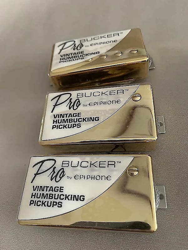 Epiphone ProBuckers Guitar Humbuckers Gold Set of 3 Reverb