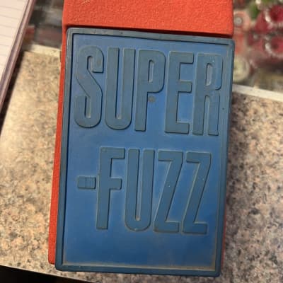 Vintage Univox Super Fuzz super-fuzz Pedal red and blue for sale