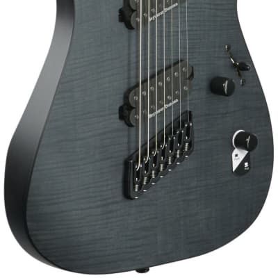ESP LTD M-1007 Multi-Scale Electric Guitar, 7-String, See-Thru Black Satin image 8