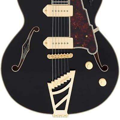 D'Angelico Excel 59 Hollowbody Electric Guitar - Solid Black w/ Stairstep Tailpiece  DAE59SBK2GT image 18