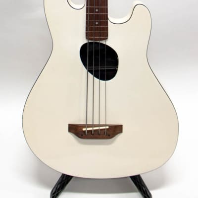 Kramer Ferrington Acoustic Fretless Electric Bass Guitar with Gigbag - White image 2