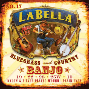 La Bella LB17 Nylon and SIlver Wound Banjo Strings