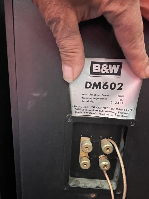 Bowers &amp; Wilkins DM602 1990’s - Black  			