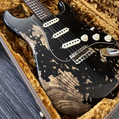 Fender Custom Shop Limited Edition Poblano Stratocaster Super Heavy Relic- Aged Black image 3