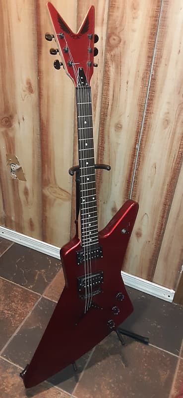 Dean Z X Explorer Metallic Red 6 String Electric Guitar Rare!