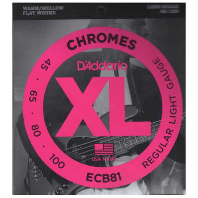 D'Addario ECB81 Chromes Bass Strings Light 45-100 Long Scale image 1