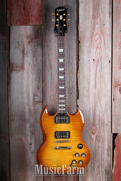 Epiphone SG G400 Twin Horn Cutaway Electric Guitar Flame