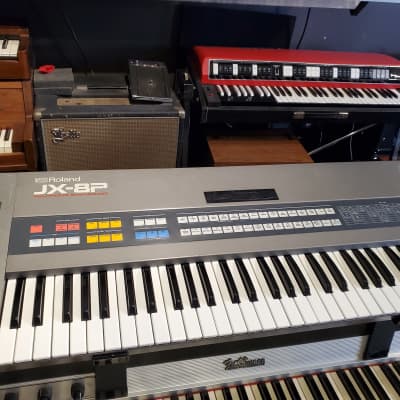 Roland JX-8P Vintage 61-Key Polyphonic Analog MIJ Synthesizer Keyboard 1980s Japan Pro Serviced